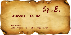 Szuromi Etelka névjegykártya