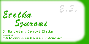 etelka szuromi business card